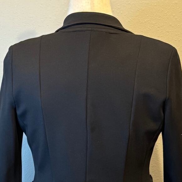 Joseph Ribkoff jacket military style black Ponte knit with gold buttons Sz 6 - Picture 9 of 10